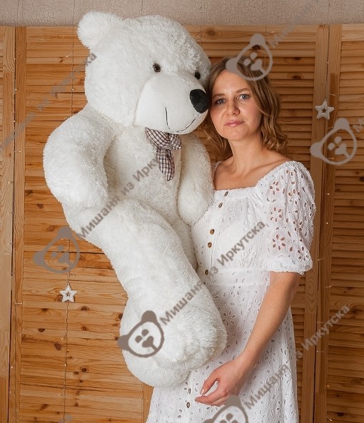Белый Мишка 120 см - итернет-магазин Мишаня из Иркутска